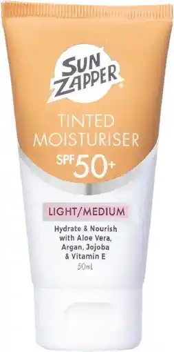 healthylife Sun Zapper Tinted Moisturiser SPF50+ Light/Medium offer