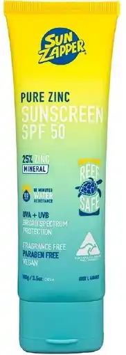 healthylife Sun Zapper Pure Zinc Sunscreen Cream Spf50+ offer