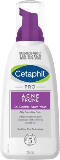 healthylife Cetaphil Pro Acne Prone Oil Control Foam Wash 236ml offer