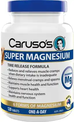 Amcal Pharmacies Caruso’s Super Magnesium 120 Tablets offer