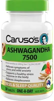 Amcal Pharmacies Caruso’s Ashwagandha 7500 50 Tablets offer