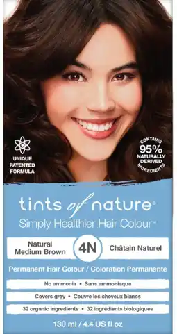 healthylife Tints of Nature 4N Natural Medium Brown Permanent Hair Colour offer