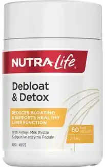 Amcal Pharmacies Nutra-Life Debloat & Detox 60 Capsules offer