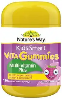 Amcal Pharmacies Nature’s Way Kids Smart Vita Gummies Multi-Vitamin Plus 120 Pastilles offer