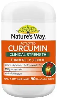 Amcal Pharmacies Nature’s Way Activated Curcumin 90 Tablets offer