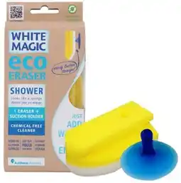 healthylife White Magic Eraser Sponge Shower w/ Suction 1 Pack offer