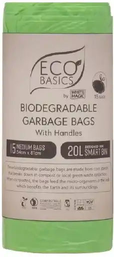 healthylife White Magic Eco Basics Bio Garbage Bags Medium offer