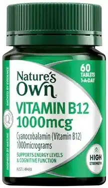 Amcal Pharmacies Nature’s Own Vitamin B12 1000mcg 60 Tablets offer