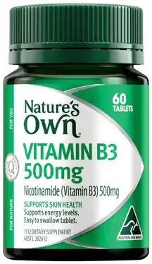 Amcal Pharmacies Nature’s Own Vitamin B3 500mg 60 Tablets offer