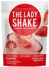 Amcal Pharmacies The Lady Shake Strawberry Flavour 840g offer