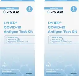Amcal Pharmacies 2San LYHER COVID-19 Antigen Test Kit 5 Pack offer