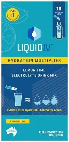 Amcal Pharmacies Liquid I.V. Hydration Multiplier Lemon Lime 10 Pack offer