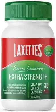Amcal Pharmacies Laxettes Senna Laxative Extra Strength 30 Soft Gel Capsules offer