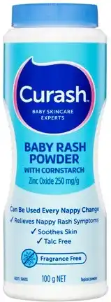 Amcal Pharmacies Curash Baby Rash Powder 100g offer