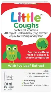 Amcal Pharmacies Little Coughs Original Oral Liquid 100mL offer