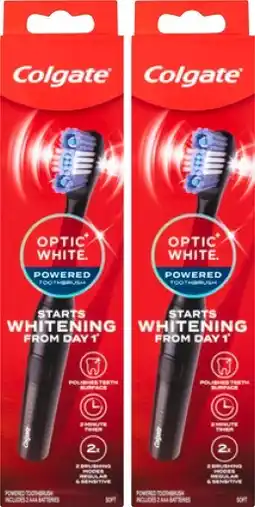 Amcal Pharmacies Colgate Optic White Powered Toothbrush offer