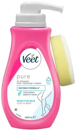 Amcal Pharmacies Veet Pure In-Shower Hair Removal Cream Sensitive Skin 400mL offer