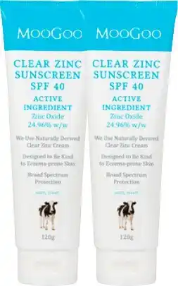 Amcal Pharmacies MooGoo Clear Zinc Sunscreen SPF 40 offer
