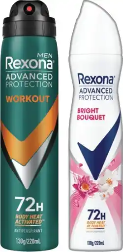 IGA Rexona Advanced Protection Antiperspirant Spray 220mL Selected Varieties offer