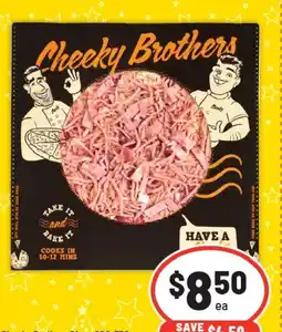 IGA Cheeky Brothers Pizza offer