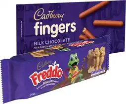 IGA Cadbury Milk Chocolate Fingers 114g or Freddo 167g offer