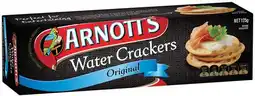 IGA Arnott’s Original Water Crackers 125g offer