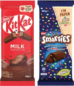 IGA Nestlé Chocolate Block 118‑180g Selected Varieties offer