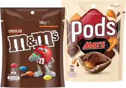 IGA M&M’s 130‑180g, Pods 160g or Maltesers 120‑140g Share Pack Selected Varieties offer