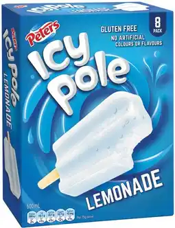 IGA Peters Icy Pole 8 Pack Selected Varieties offer