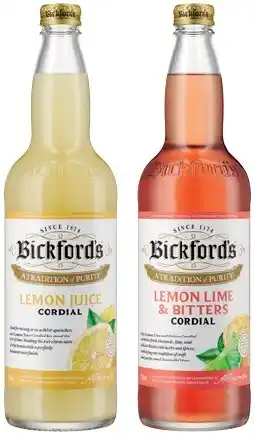 IGA Bickford’s Cordial 750mL Selected Varieties offer