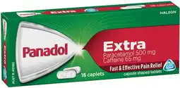 IGA Panadol Extra Paracetamol & Caffeine Caplets 16 Pack offer
