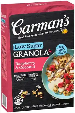 IGA Carman’s Granola 425‑450g Selected Varieties offer