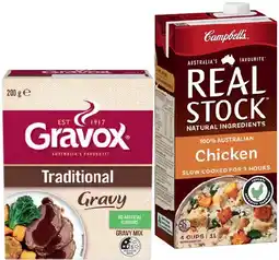 IGA Campbell’s Real Stock 1 Litre or Gravox Gravy Mix 200g Selected Varieties offer