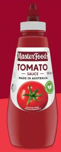IGA MasterFoods Tomato Squeezy Sauce 475‑500mL Selected Varieties offer