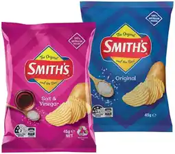 IGA Smith’s Crinkle Cut Chips 45g Selected Varieties offer
