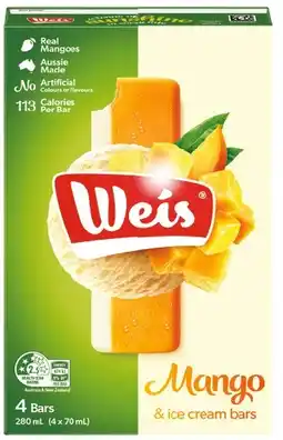 IGA Weis Bar 4 Pack or Mini 6 Pack Selected Varieties offer
