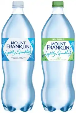 IGA Mount Franklin Lightly Sparkling Water 1.25 Litre Selected Varieties offer