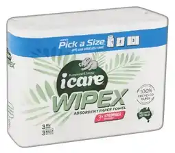 IGA Icare Wipex Pick a Size Paper Towel 3 Pack offer
