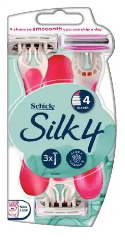 IGA Schick Silk 4 Disposable Razors 3 Pack offer
