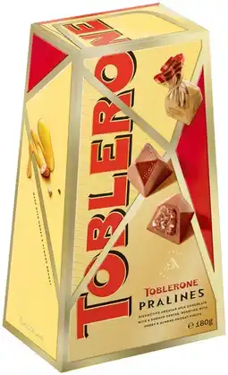IGA Toblerone Pralines Chocolate Box 180g offer