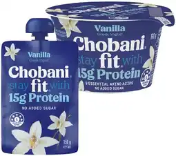 IGA Chobani Fit Protein Greek Yogurt Pot or Pouch 150-160g Selected Varieties offer