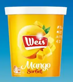 IGA Weis Sorbet or Half & Half 1 Litre Selected Varieties offer