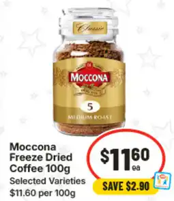 IGA Moccona Freeze Dried Coffee Selected Varieties offer