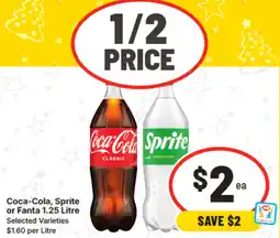 IGA Coca-Cola, Sprite or Fanta Selected Varieties offer