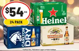 IGA Carlton Dry, Heineken Lager or Kirin Ichiban offer
