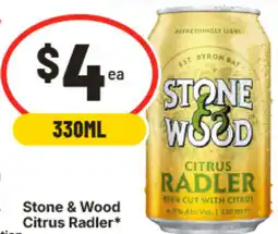 IGA Stone & Wood Citrus Radler offer