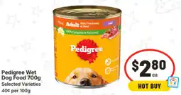 IGA Pedigree Wet Dog Food Selected Varieties offer