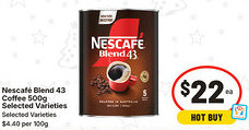 IGA Nescafé Blend 43 Coffee Selected Varieties offer