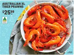IGA Australian xl tiger prawns offer