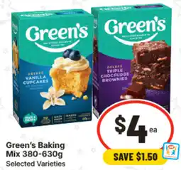 IGA Green's Baking Mix Selected Varieties offer